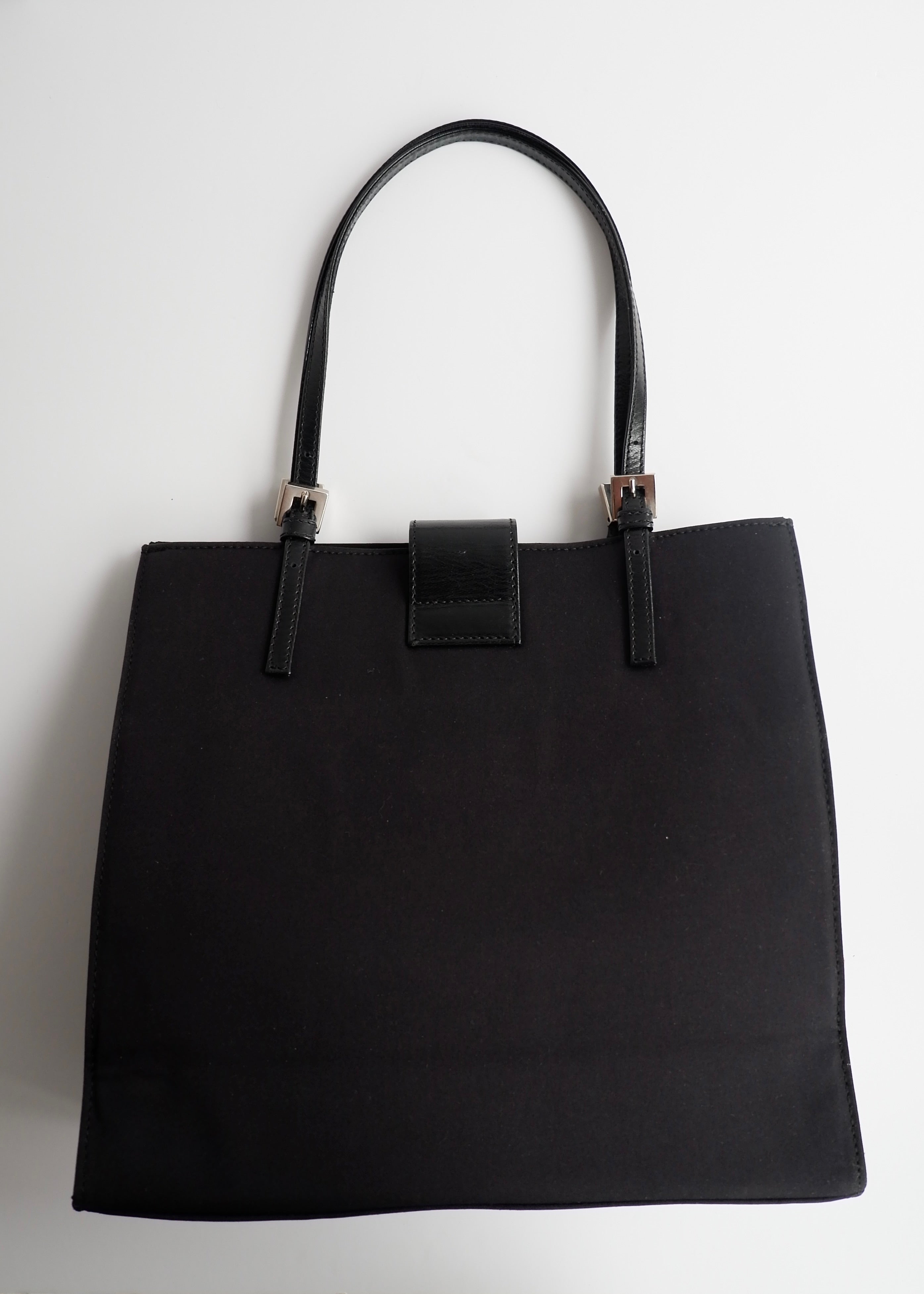 Authentic Preowned Fendi Black Fabric FF Logo Shoulder Bag