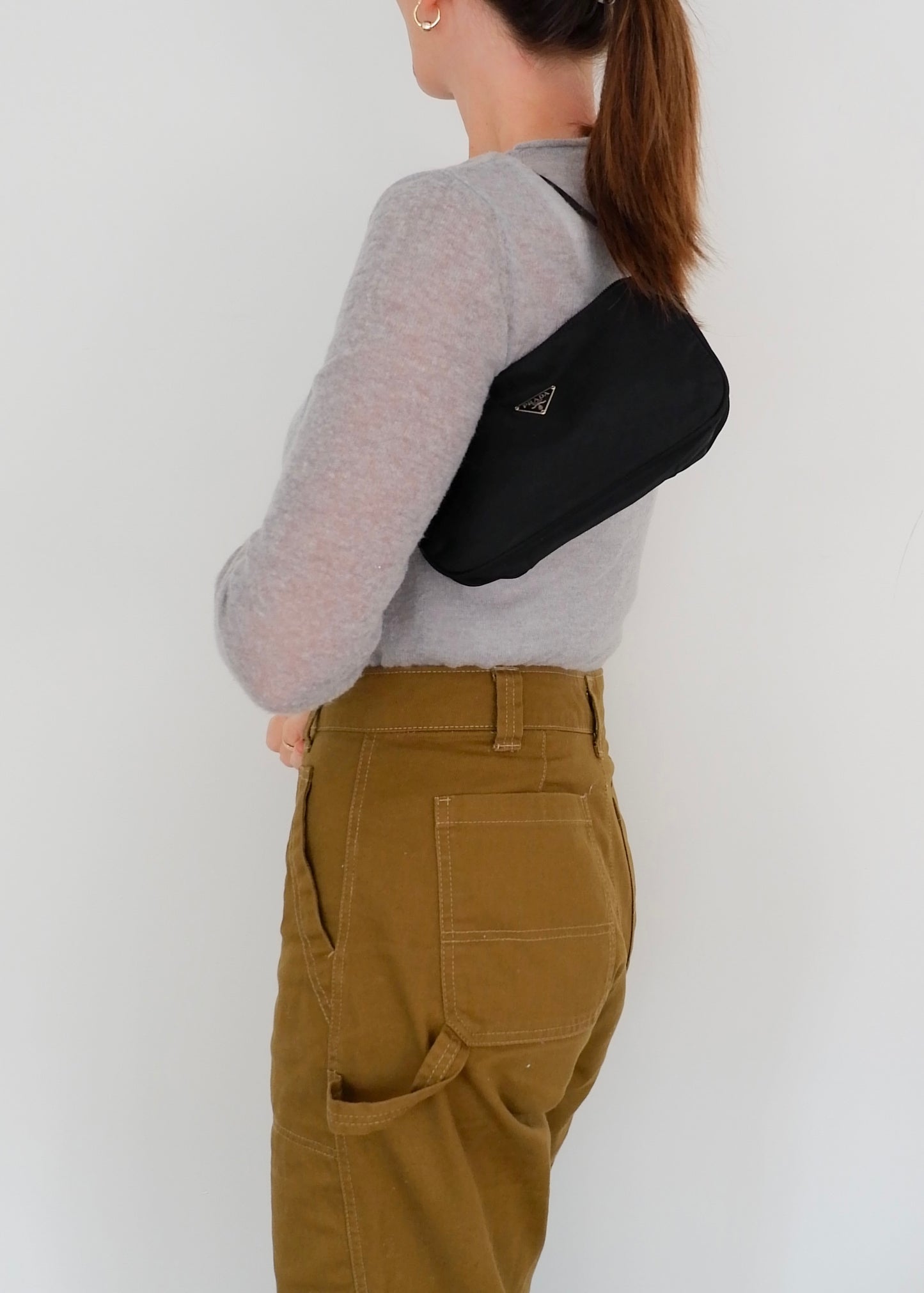 Authentic Preowned Prada Black Nylon Pochette Shoulder Bag