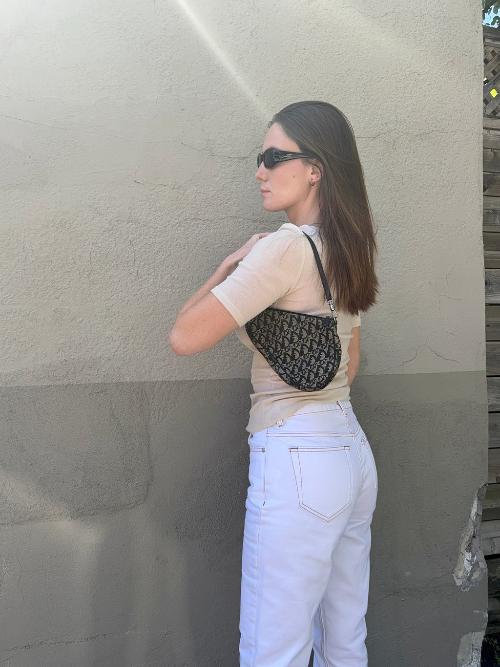 Sac Christian Dior Diorissimo Saddle vintage noir d'occasion authentique