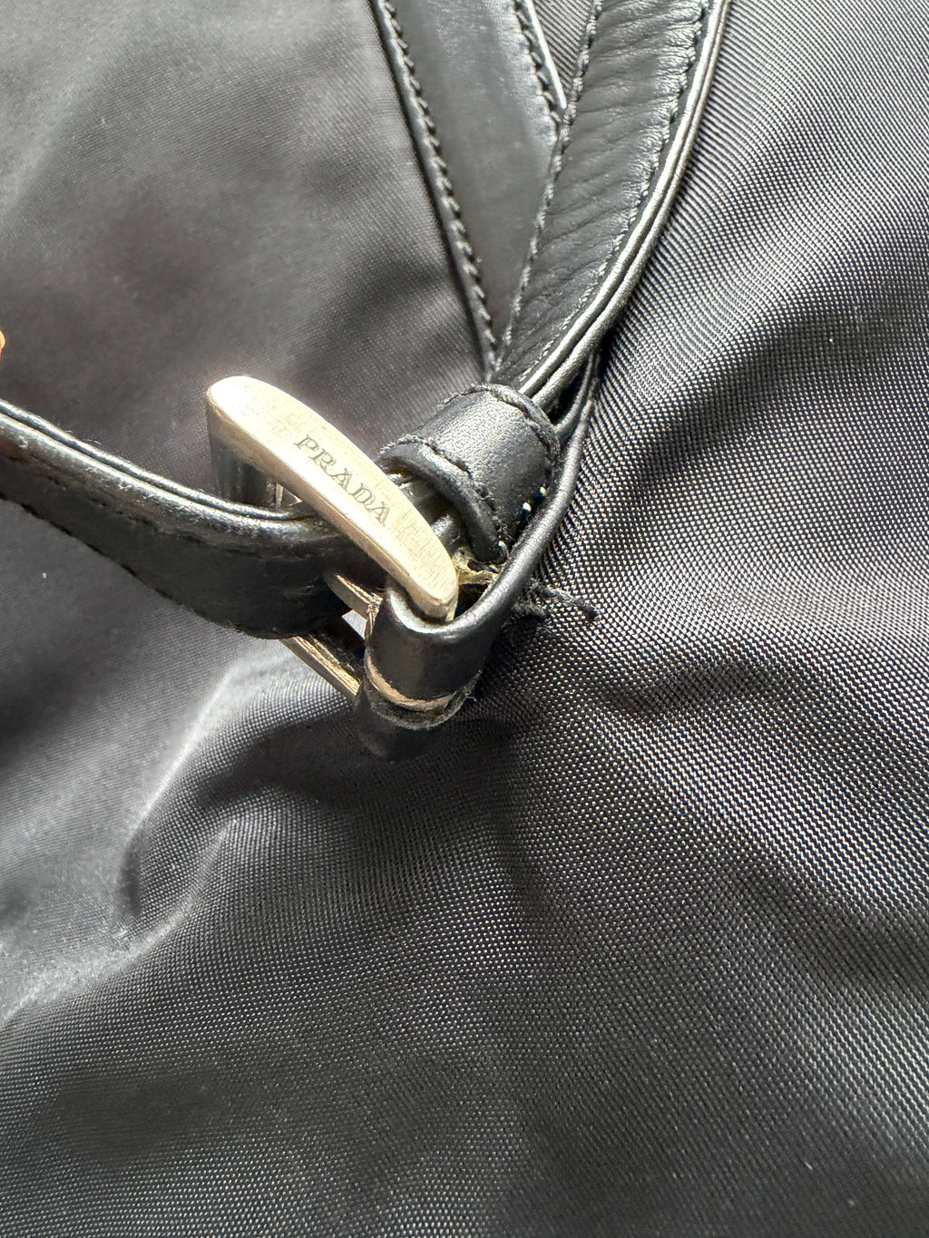 Authentic Preowned Prada Black Nylon/ Leather Tote Bag
