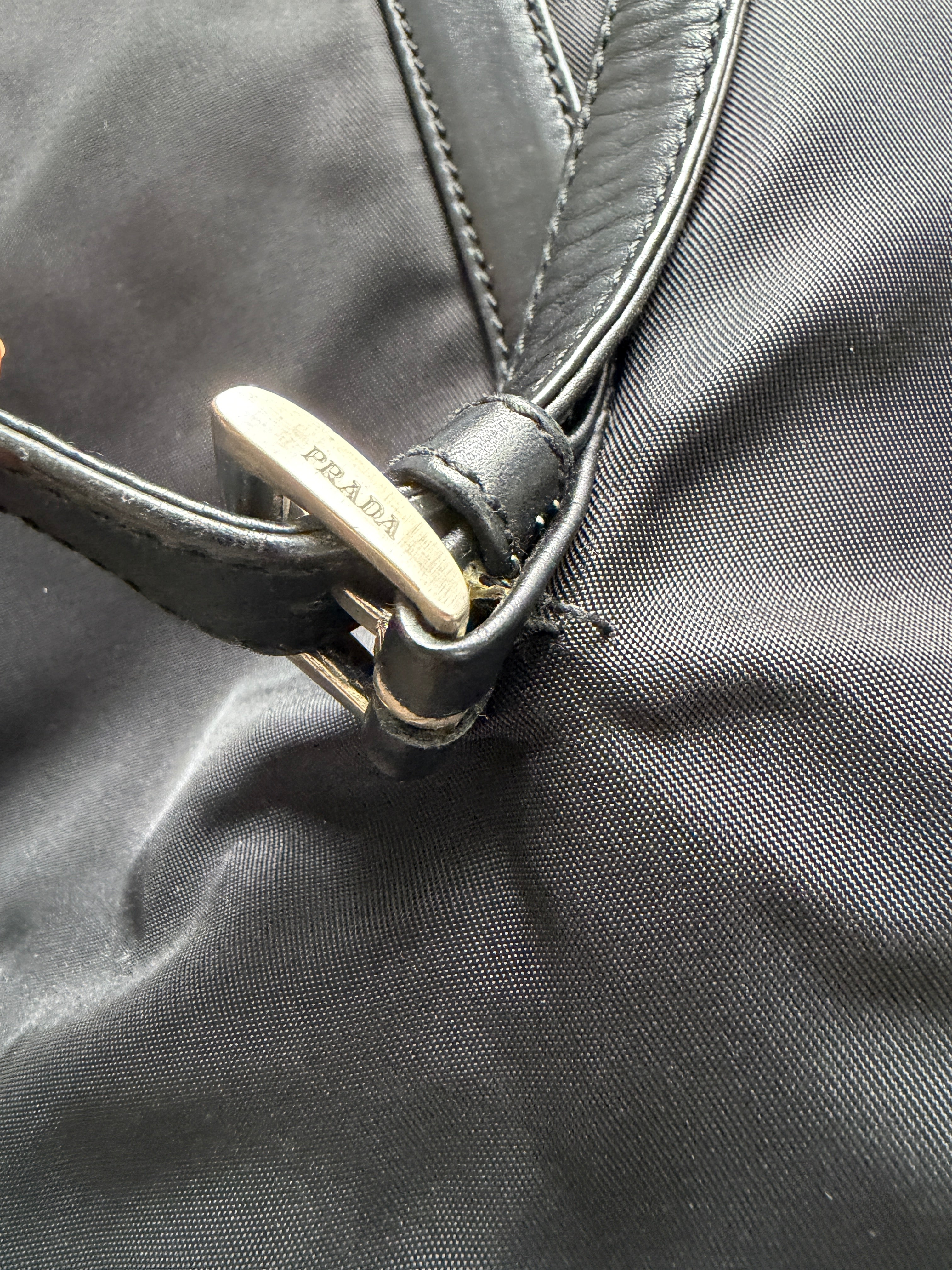 Authentic Preowned Prada Black Nylon/ Leather Tote Bag