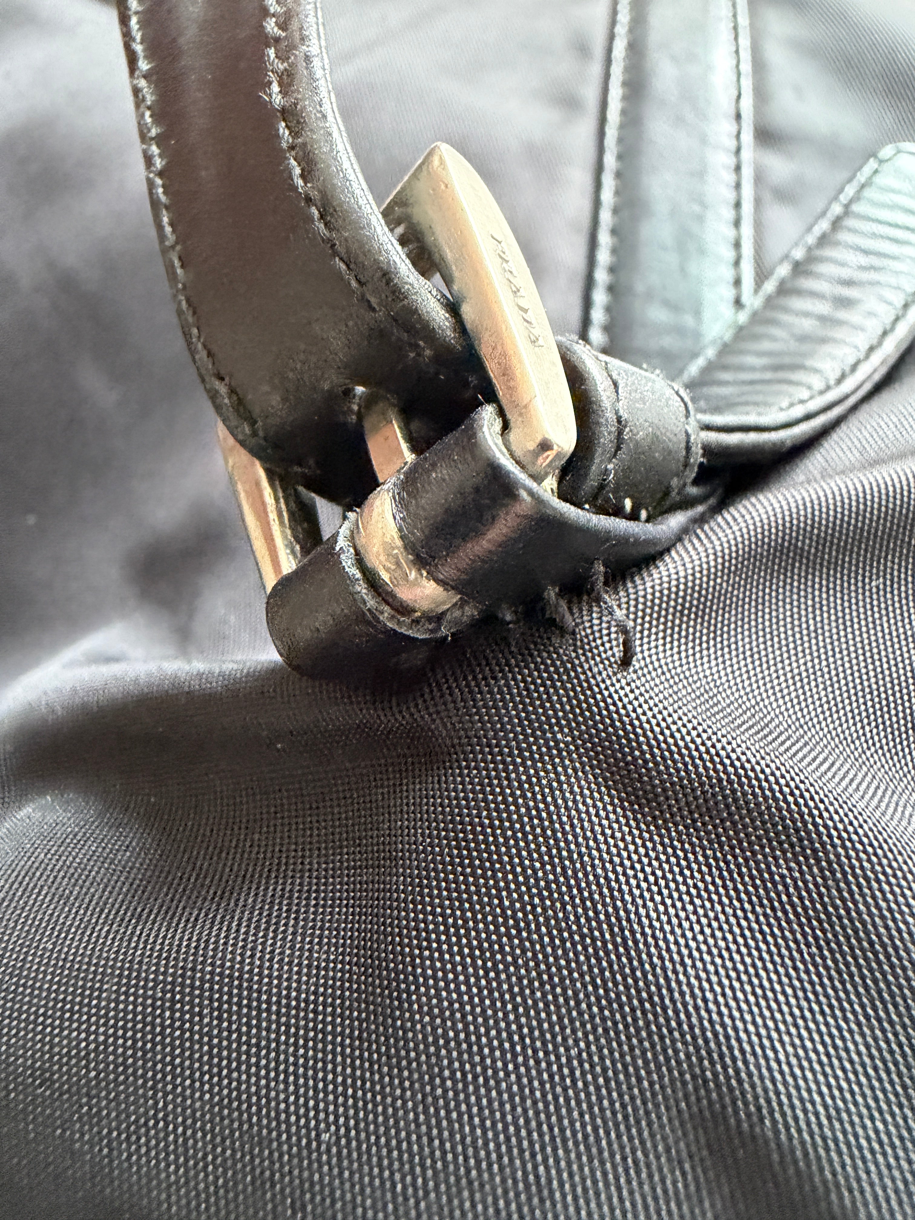 Authentic Preowned Prada Black Nylon/ Leather Tote Bag